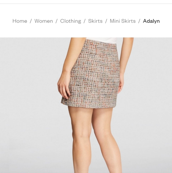 Anine Bing Women's 40 Adalynn Purple Tweed Short Office Mini Skirt New with Tag. - Picture 2 of 8